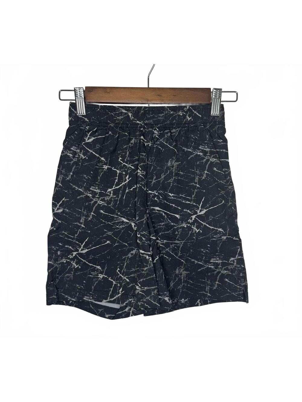 GapFit Boys Black and White Marble Patterned Shorts Size M